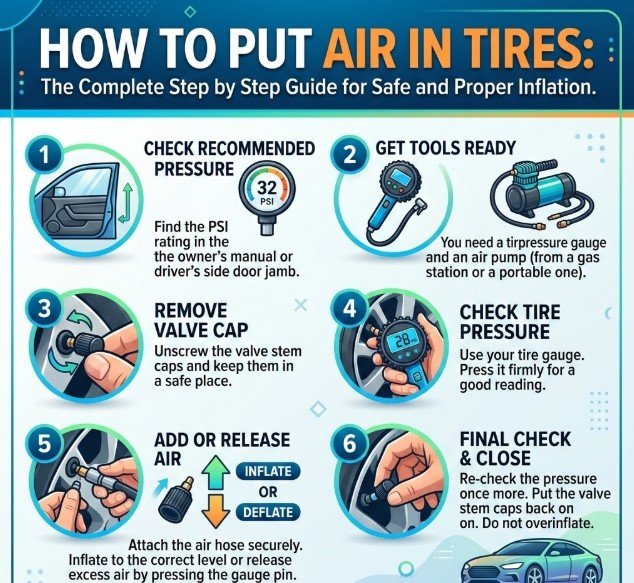 how to put air in tires