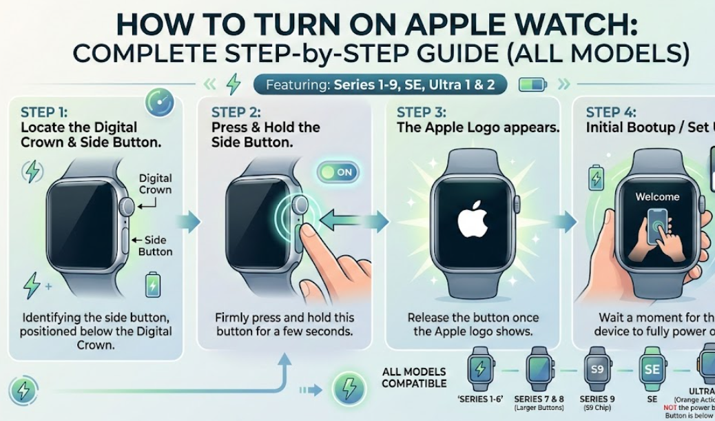 How to Turn On Apple Watch